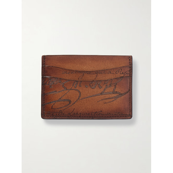 25 FW 벨루티 Brown Bambou Neo Scritto Venezia Leather Cardholder   brown   One Size TP5