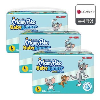 마미포코 베이비러너팬티 기저귀 대형 남여공용 4단계 L 120매