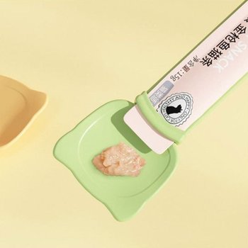 연두색 숟가락 노랑 강아지 급여 캣맘 수저 추르 식기 반려묘 츄르짜개 츄르스푼