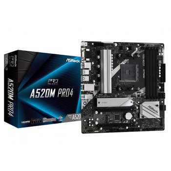 [해외] ASRock AMD Ryzen 30004000 AM4) A520 Micro ATX A520M Pro4 시리즈(Soket 대응 칩셋 탑재