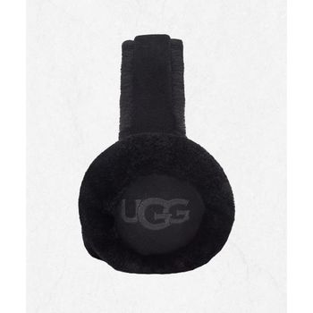 UGG WOMEN 빅 로고 양모 귀마개 쉽스킨 엠브로이더리 이어머프 블랙 20955-BLK 205252 FREE