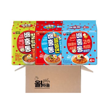 농심 농심 배홍동 3종 멀티 각 1봉씩(쫄쫄면+비빔면+칼빔면)