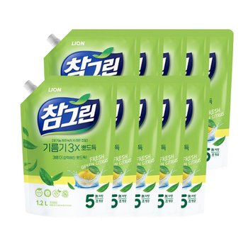 레몬녹차 기름기뽀드득 1.2L 리필 x 10개