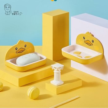 [와인앤쿡]베베덕 감성 비누받침대 비누케이스 욕실 벽부착 비누곽