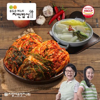 깐깐 송도순 포기김치5kg + 동치미 3kg