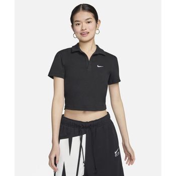 스포츠웨어 에센셜 반소매 폴로 탑 W - 블랙 화이트 DV7885-010 247642