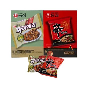 농심 올리브짜파게티 140g x20개 + 신라면 120g x20개 (총40개) (52948447)