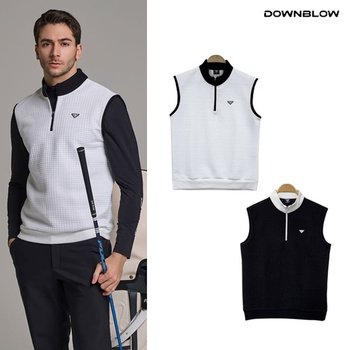 [ENK] 다운블로우 남성 반집업 배색 조끼/베스트 DB4FT6505M