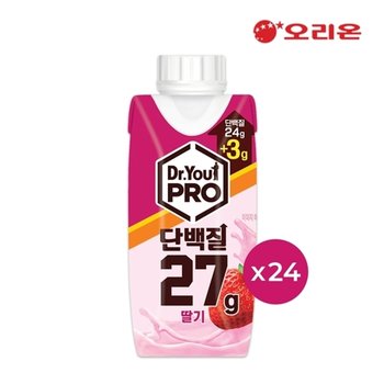 오리온 닥터유 프로 드링크 단백질 딸기맛(250ml) x 24팩