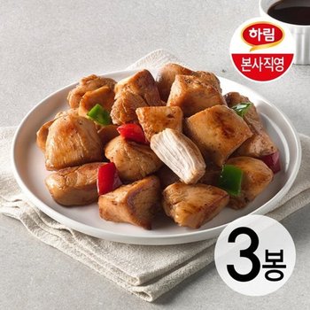 (신선) 하림 동물복지 IFF 한입쏙 닭가슴살 스위트바비큐 500g 3봉