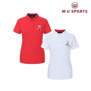 뮤시 자수포인트 솔리드 티셔츠 MU21322TS04