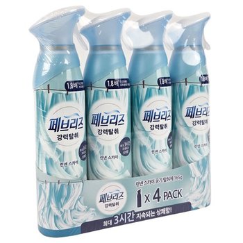 페브리즈 에어 공기탈취제 린넨스카이 165g 4개 무료배송