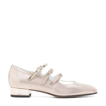 [해외] Carel 우먼 Ariana 마리 제인 발레슈즈 Flats Brand Size 37 ( US 6 ) 332397-PLATINIUM EMBOSSE