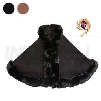 이블링 파리 밍크숄 여성 여자 봄 가을 겨울 간절기 고급 밍크 트리밍 털 퍼 케이프 망토 숄