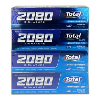 IS-SA 2080 시그니처 토탈 블루 125g x 4P 생활용품 구강위생용품 욕실용품 치약 칫솔