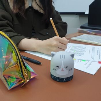 아날로그 고양이 태엽 타이머 주방 요리 주방장식 시계 태엽타이머 쿠킹타이머 주방타이머