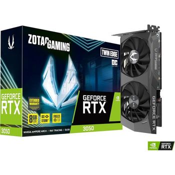 [해외] 영국 조텍 그래픽카드 Zotac Nvidia GeForce RTX 3050 Twin Edge OC LHR 8GB Graphics Card 블랙