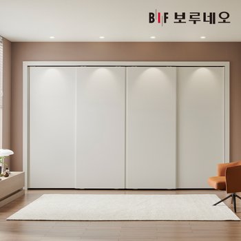 보루네오 E0 PET 나비드 슬라이딩 붙박이장 30cm