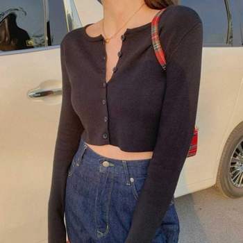 대학생 여자 캐주얼 캠퍼스 룩 필수템 간절기 크롭 긴