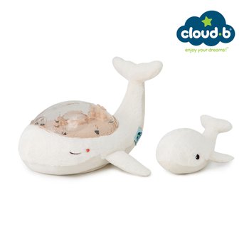 [클라우드비] 물결 멜로디 수면인형 고래 패밀리 화이트