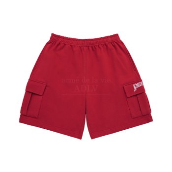 [신세계백화점][아크메드라비] AE LOGO CARGO SHORT PANTS RED AE로고 카고 팬츠 레드