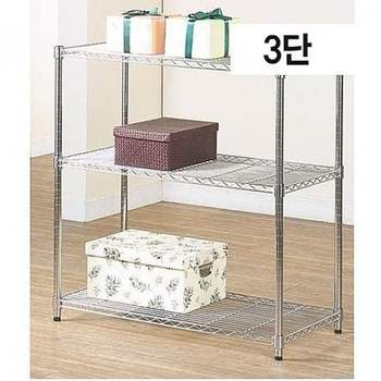 무볼트 F5R3Q7K8 3단선반 메탈선반 매탈선반25파이 와이드3단90