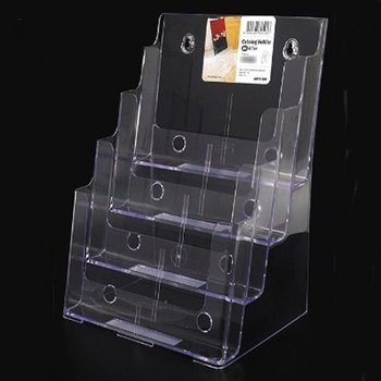 A4 꽂이 4단 아크릴꽂이 A4꽂이 전단지꽂이 카다로그거치대 카다로그꽂이 리플렛꽂이