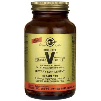 [해외] 솔가 철분없는 VM 75 멀티비타민 90정 타블렛