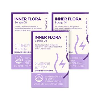 [뉴오리진] 여성 PMS 개선 이너플로라 보라지유 감마리놀렌산 (30일) x 3개입