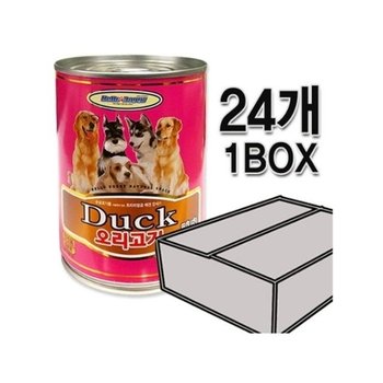 헬로도기 오리고기 캔 400g 24개 1박스 애견간식 (WC76A25)