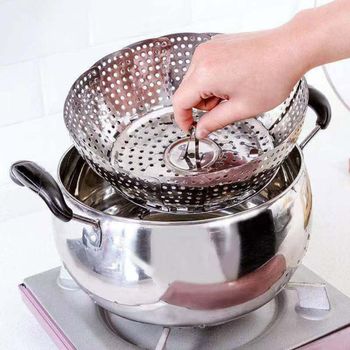 접이식 스텐 찜기 삼발이 용기 만두 찜 받침