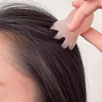 문어모양 괄사 지압 마사지 두피 꼬임 진주 심플 큐빅(WFLRIEZ)