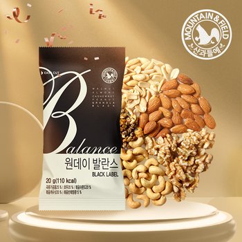 [단독선판매][12/18출고]원데이발란스블랙 20gx50봉 하루견과 견과류