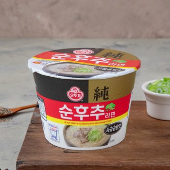 [(주)오뚜기라면]오뚜기 순후추라면 용기 사골곰탕맛 105g