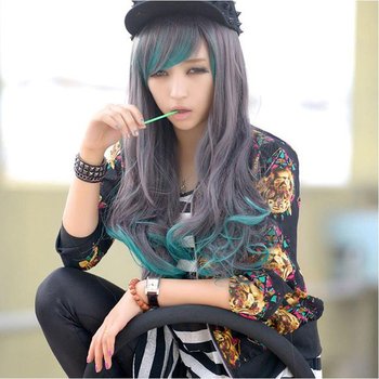 B 제키 가발 염색 헤어 코스튬 코스프레 이벤트 파티 용품