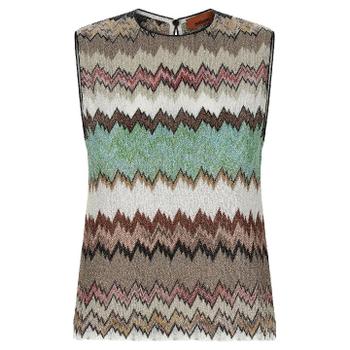 MISSONI Zigzag lame top DS26SK0KBR014WSM9Y3