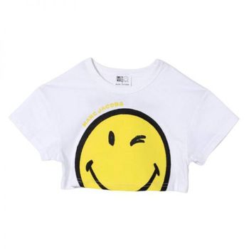 [해외] Little 마크 제이콥스 키즈 Girls SmileyWorld 로고 Cropped 티셔츠 Size 6Y W60117-10P 1310503