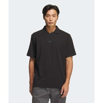 골프 비욘드 더 코스 트위스트 니트 스키퍼 칼라 반소매 폴로 셔츠 - 블랙 11061213 148502376