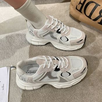 여성 러블리디자인 데일리 통굽 어글리 스니커즈 신발 심플화