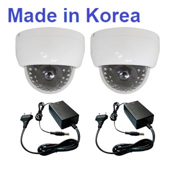 호텔 모텔 실내 복도 간편 설치용 가성비 CCTV 적외선 카메라 2세트