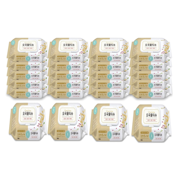 깨끗한나라 오곡 물티슈(재 포장 판매) 캡 100매 24pack