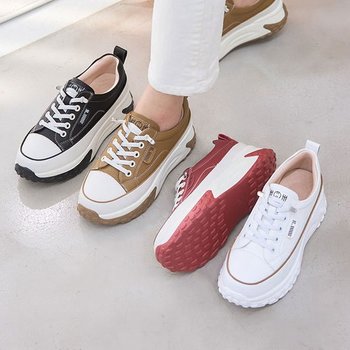 포리 타이핑 캐주얼 키높이 스니커즈 5cm