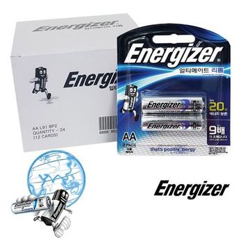 12개 MH32BZ32 9배지속 2P 에너자이저 리튬건전지AA 배터 GWM