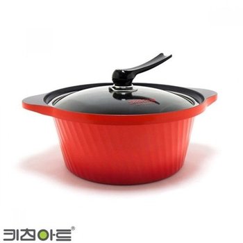 키친아트 세라믹냄비Y 32cm 양수 통주물냄비 오렌지 (WFIGMRZ)