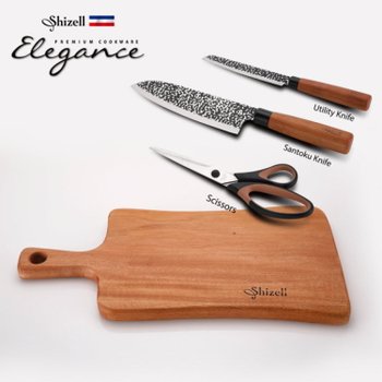 [쉬젤] 엘레강스 웨이브핸들도마+나이프 3종세트