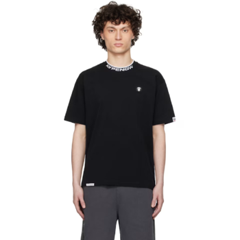 에프바이 베이프 블랙 에이프 나우 문페이스 로고 티셔츠 AAPTEM1604XXN