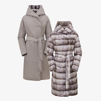 [신세계백화점][노스페이스 공식] NC3NP80B 여성 리버시블 카멜 패딩 코트