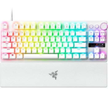[해외] 레이저 Huntsman V3 Pro Tenkeyless JP 화이트 - 래피드 트리거, 조절 가능 액