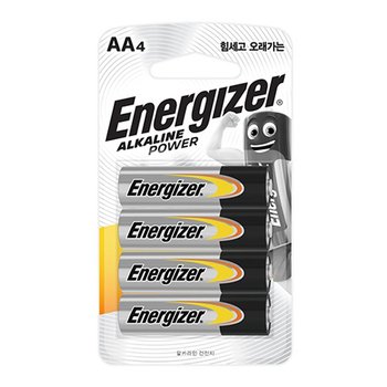 [에너자이져]에너자이저)알카라인 건전지(AA-B4)-(4개입)-1.5V