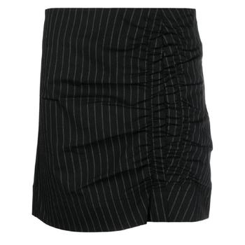 25 FW 가니 스트라이프 주름 디테일 스커트  F8504 TP438493689